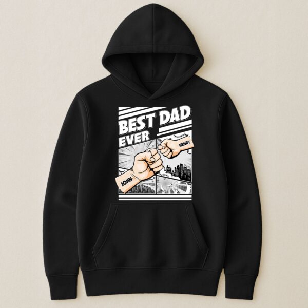 Best Dad Ever - Fist Bump New Version - Personalized Shirt - Image 5