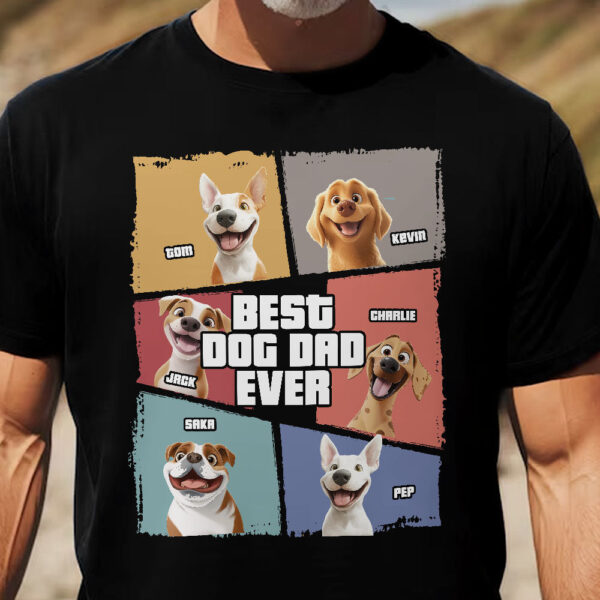 Best Dog Dad Ever New Version - Personalized Shirt - Image 2
