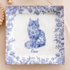 Cat Lover Chinoiserie Toile De Jouy Style - Personalized Jewelry Dish