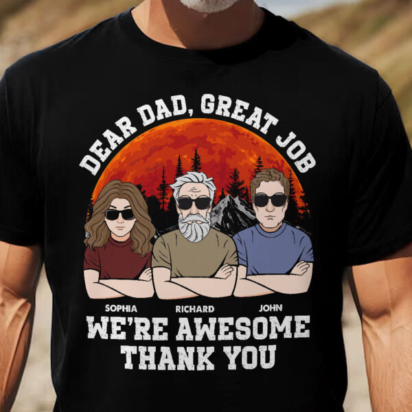 Dad We Are Awesome Thank You - Personalized Shirt - Image 2