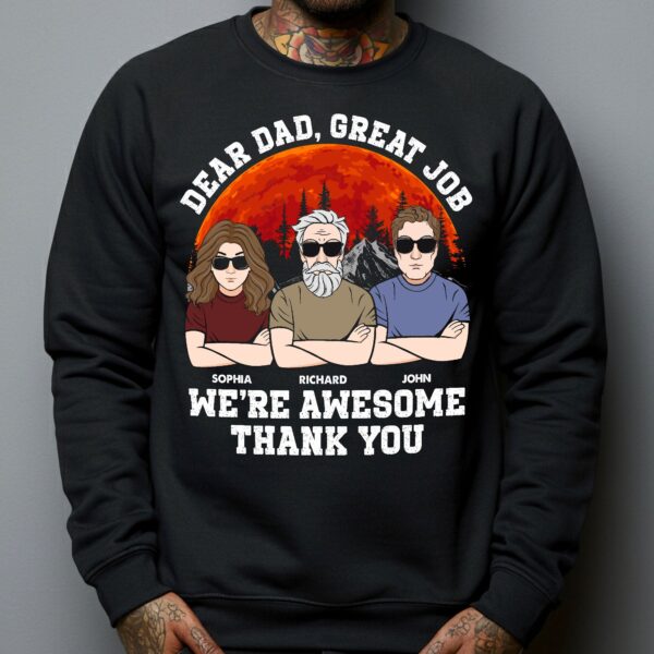 Dad We Are Awesome Thank You - Personalized Shirt - Image 4