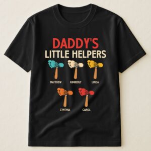 Daddy's Little Helpers Custom Kids Name - Personalized Shirt