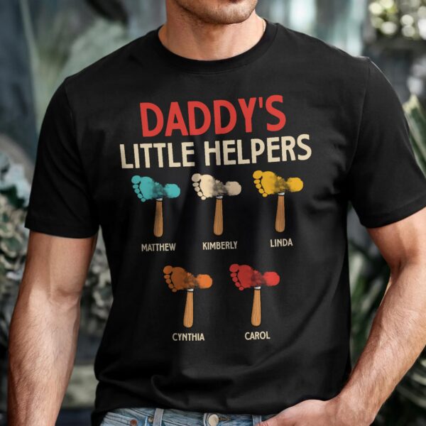 Daddy's Little Helpers Custom Kids Name - Personalized Shirt - Image 2
