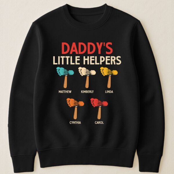 Daddy's Little Helpers Custom Kids Name - Personalized Shirt - Image 4