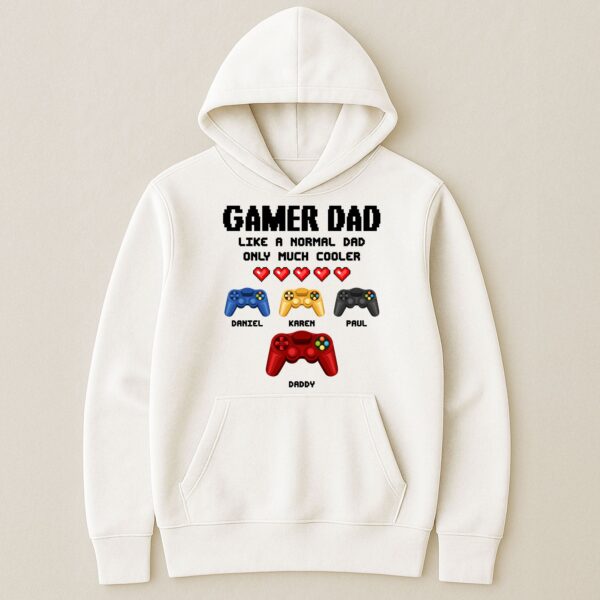 Gamer Dad Like A Normal Dad Only Much Cooler - Personalized Shirt - Image 4