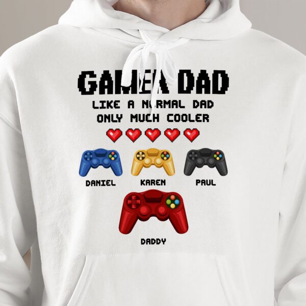Gamer Dad Like A Normal Dad Only Much Cooler - Personalized Shirt - Image 5