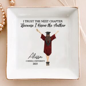 I Trust The Next Chapter Because I Know The Author - Personalized Jewelry Dish