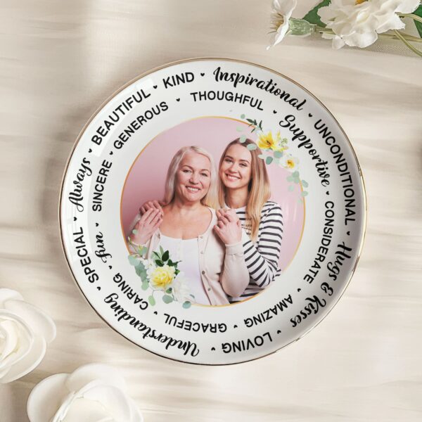 Jewelry Dish Gift For Beautiful Daughter - Personalized Photo Jewelry Dish