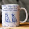 Once By My Side, Forever In My Heart Dog Memorial Toile De Jouy - Personalized Mug
