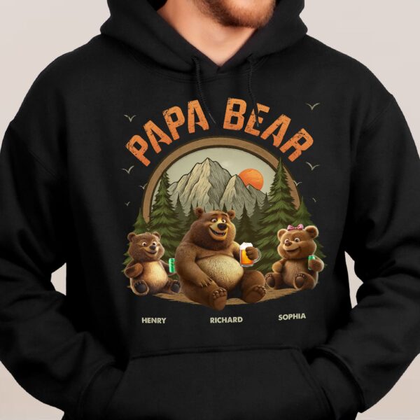 Papa Bear - New Style - Personalized Shirt - Image 6