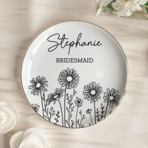 Perfect Bridesmaid Or Bestie Gift Custom Name Gift for Her - Personalized Jewelry Dish