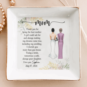 Thank You For Being The Best Mother Of The Bride - Personalized Jewelry Dish