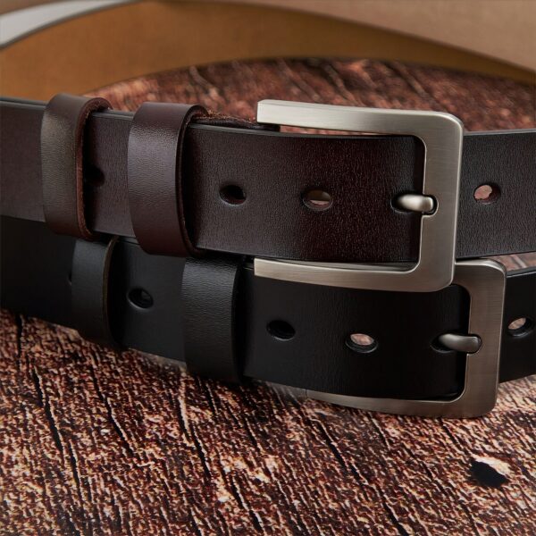 Thank You For Not Pulling Out - Personalized Engraved Leather Belt - Image 5