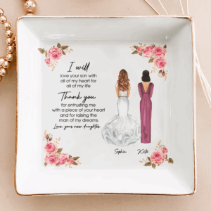 Thank You Raising The Man Of My Dream Mother Of The Groom - Personalized Jewelry Dish