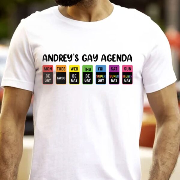 The Gay Agenda - Personalized Shirt - Image 3