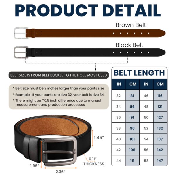 Think Of Us Whenever You Take Off Your Pants Dad Gift - Personalized Engraved Leather Belt - Image 5