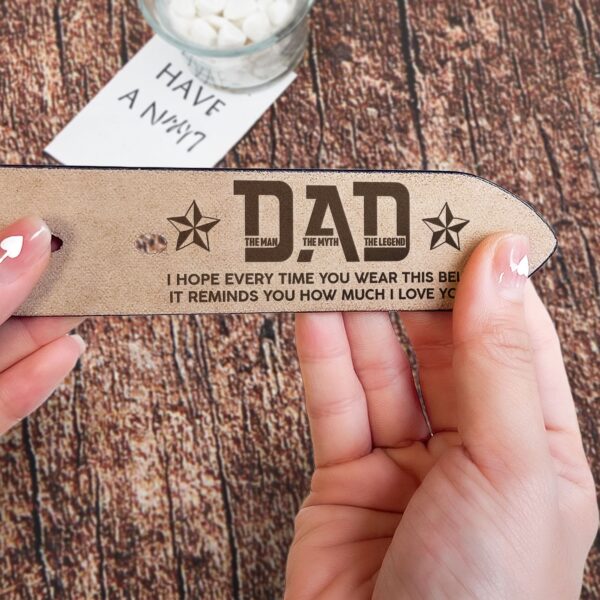 This Reminds You How Much I Love You - Personalized Engraved Leather Belt - Image 4