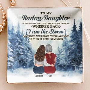 To My Daughter Gifts A Reminder That You're Awesome - Personalized Jewelry Dish