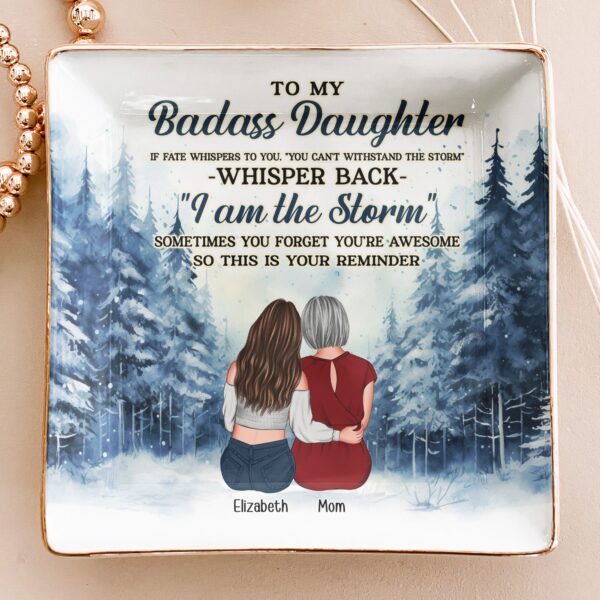 To My Daughter Gifts A Reminder That You're Awesome - Personalized Jewelry Dish